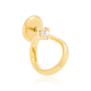 GOLD KID'S EARRING WITH ZIRCONIA