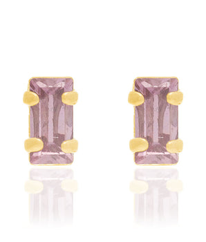 GOLD KID'S EARRING WITH CRYSTAL