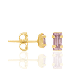 GOLD KID'S EARRING WITH CRYSTAL