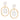 GOLD EARRING WITH ZIRCONIA AND STONE