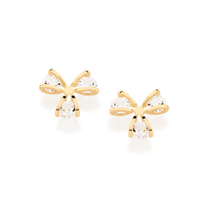 GOLD PLATED EARRING WITH CRYSTAL