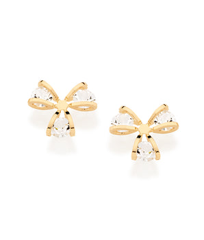GOLD PLATED EARRING WITH CRYSTAL
