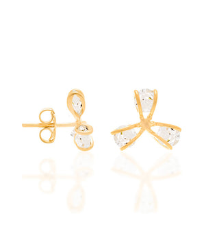 GOLD PLATED EARRING WITH CRYSTAL