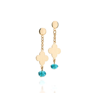 GOLD EARRING WITH CRYSTAL