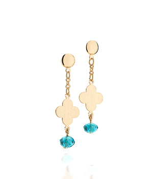 GOLD EARRING WITH CRYSTAL