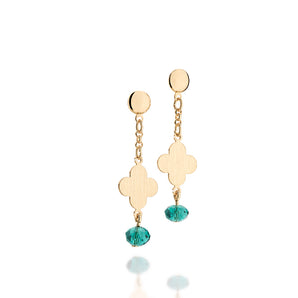 GOLD EARRING WITH CRYSTAL