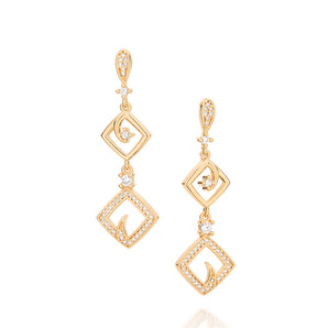 GOLD EARRING WITH ZIRCONIA