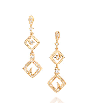 GOLD EARRING WITH ZIRCONIA
