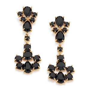 GOLD EARRING WITH STONE