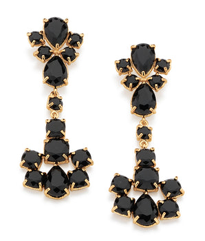 GOLD EARRING WITH STONE