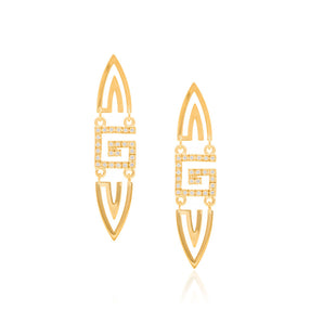 GOLD EARRING WITH ZIRCONIA
