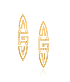 GOLD EARRING WITH ZIRCONIA