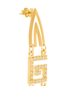 GOLD EARRING WITH ZIRCONIA