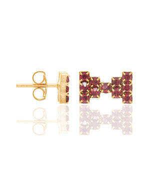 GOLD EARRING WITH CRYSTAL