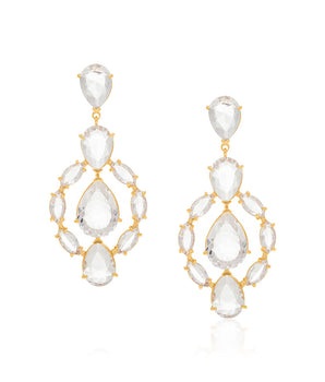GOLD EARRING WITH CRYSTAL