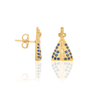 GOLD EARRING WITH ZIRCONIA