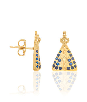 GOLD EARRING WITH ZIRCONIA