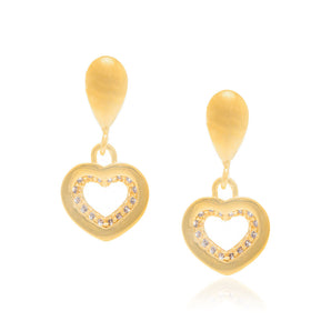GOLD EARRING WITH ZIRCONIA