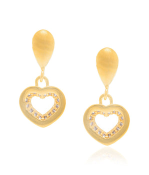 GOLD EARRING WITH ZIRCONIA