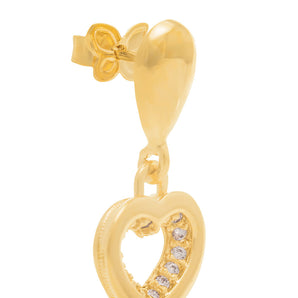 GOLD EARRING WITH ZIRCONIA