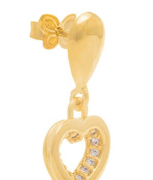 GOLD EARRING WITH ZIRCONIA