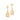 GOLD EARRING WITH CRYSTAL AND ZIRCONIA