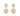 GOLD EARRING WITH CRYSTAL AND ZIRCONIA