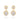 GOLD EARRING WITH CRYSTAL AND ZIRCONIA