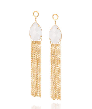 GOLD EARRING WITH STONE