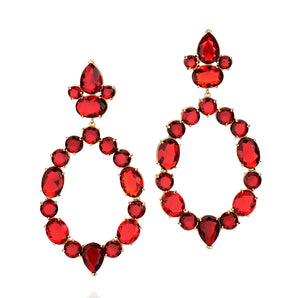 GOLD PLATED EARRING WITH CRYSTAL