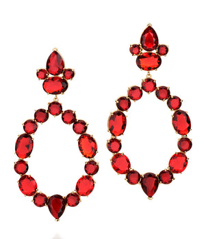GOLD PLATED EARRING WITH CRYSTAL