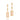 GOLD EARRING WITH ZIRCONIA AND STONE