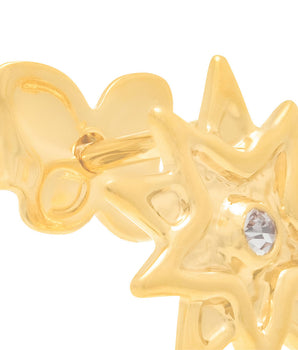 GOLD EARRING WITH CRYSTAL