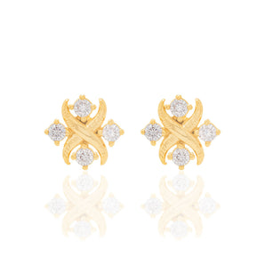 GOLD EARRING WITH ZIRCONIA