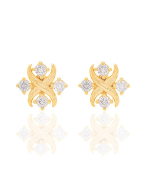 GOLD EARRING WITH ZIRCONIA