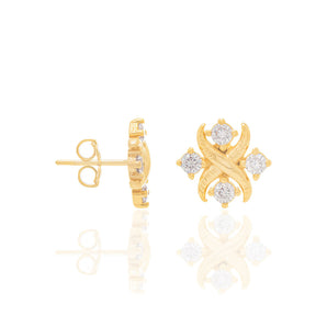 GOLD EARRING WITH ZIRCONIA