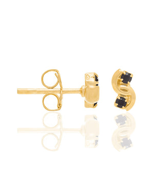 GOLD EARRING WITH CRYSTAL