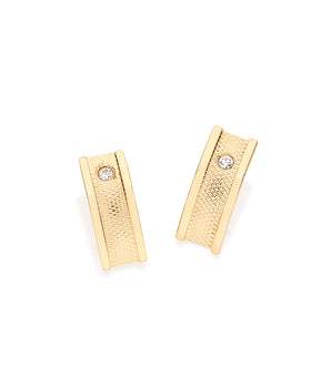 GOLD EARRING WITH ZIRCONIA