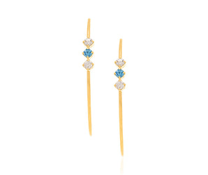GOLD EARRING WITH CRYSTAL