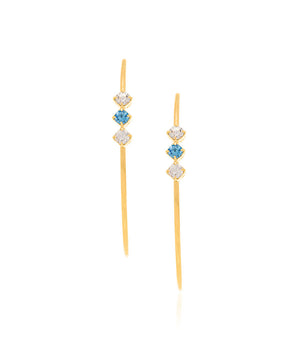 GOLD EARRING WITH CRYSTAL