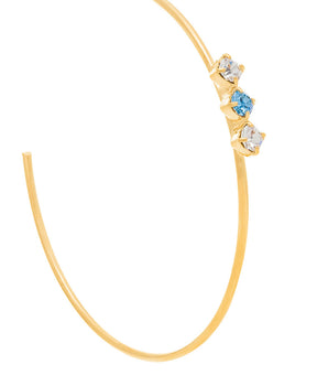 GOLD EARRING WITH CRYSTAL