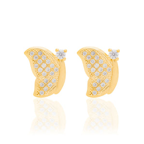 GOLD EARRING WITH ZIRCONIA