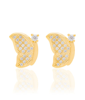 GOLD EARRING WITH ZIRCONIA