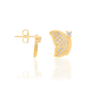 GOLD EARRING WITH ZIRCONIA