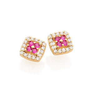 GOLD EARRING WITH ZIRCONIA
