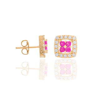 GOLD EARRING WITH ZIRCONIA
