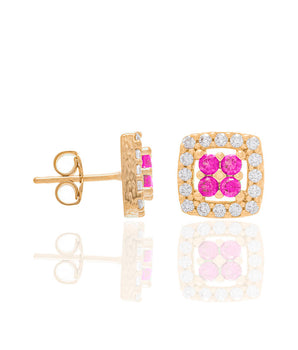 GOLD EARRING WITH ZIRCONIA