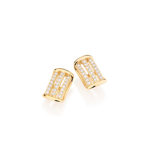 GOLD EARRING WITH ZIRCONIA