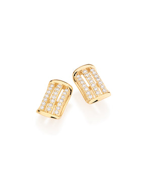 GOLD EARRING WITH ZIRCONIA