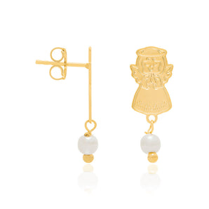 GOLD EARRING WITH PEARL